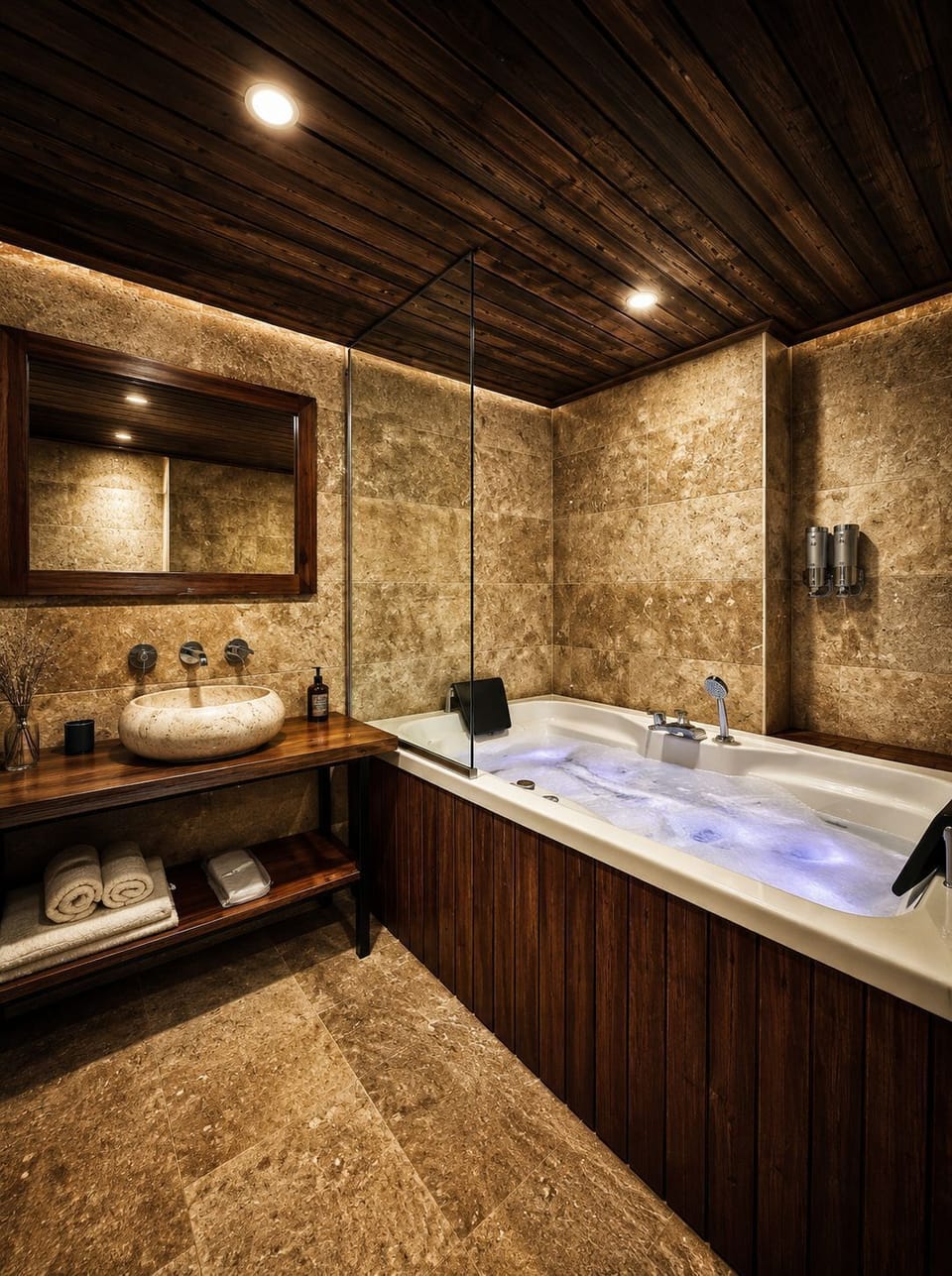 Premium Room, Hot Tub | Bathroom | Designer toiletries, hair dryer, bathrobes, slippers