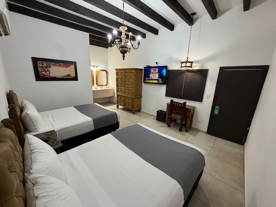 Standard Room, 2 Double Beds | Desk, iron/ironing board, free WiFi