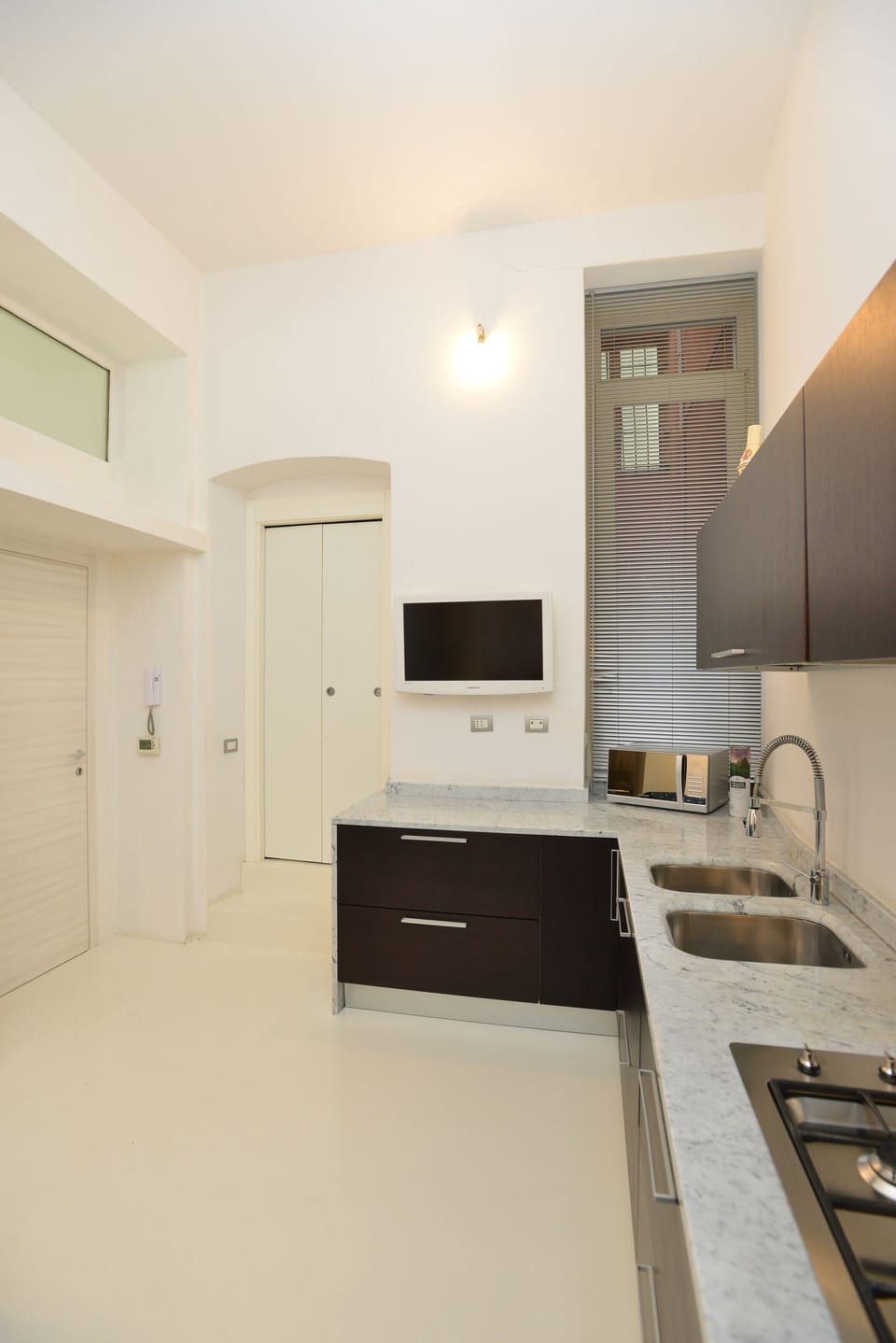 Deluxe Apartment | Private kitchen | Full-size fridge, microwave, stovetop, coffee/tea maker