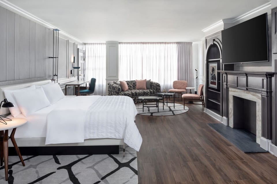 Premium bedding, down comforters, pillowtop beds, in-room safe