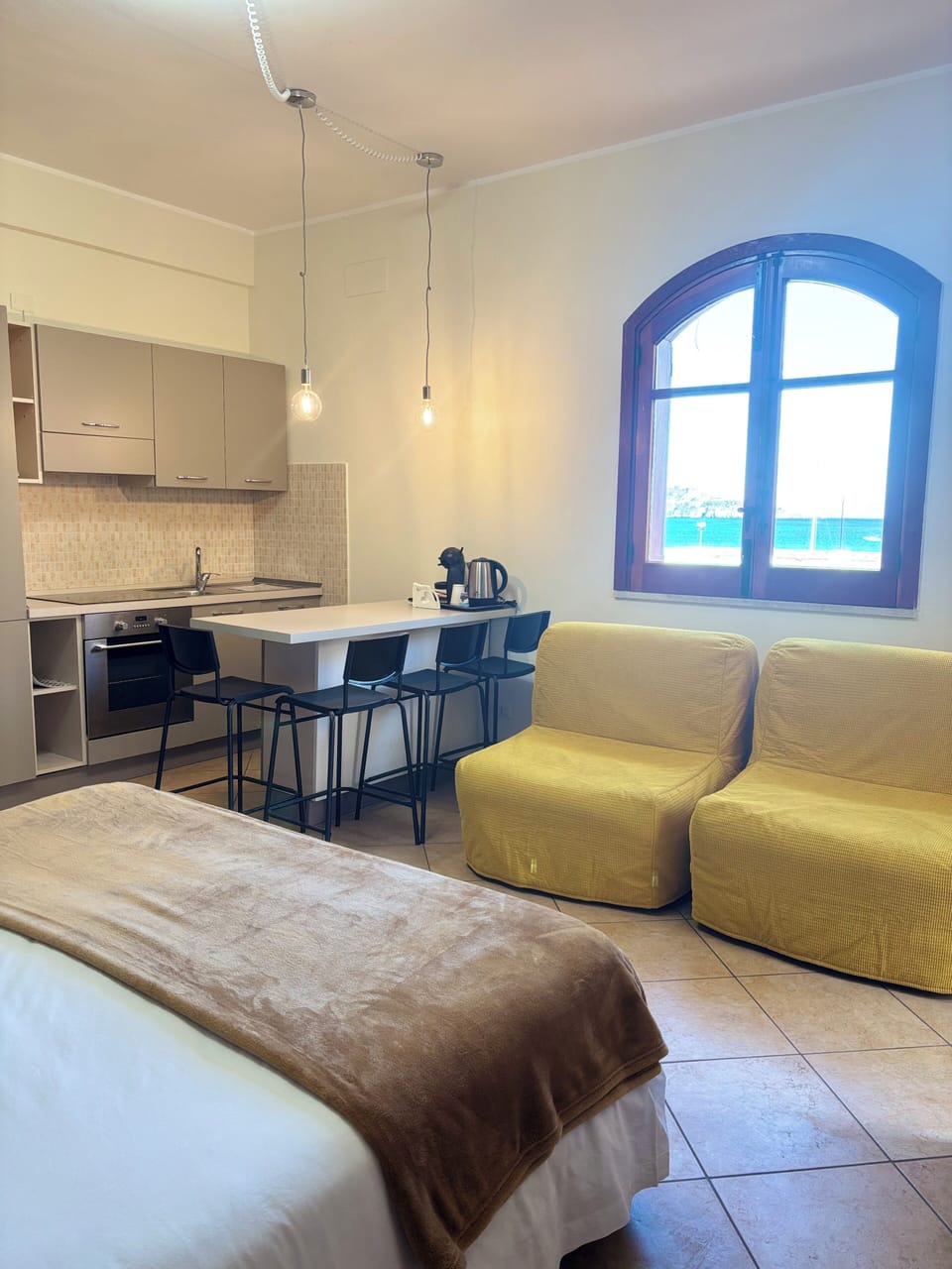 Family Studio, Sea View | Down comforters, in-room safe, blackout drapes, free WiFi