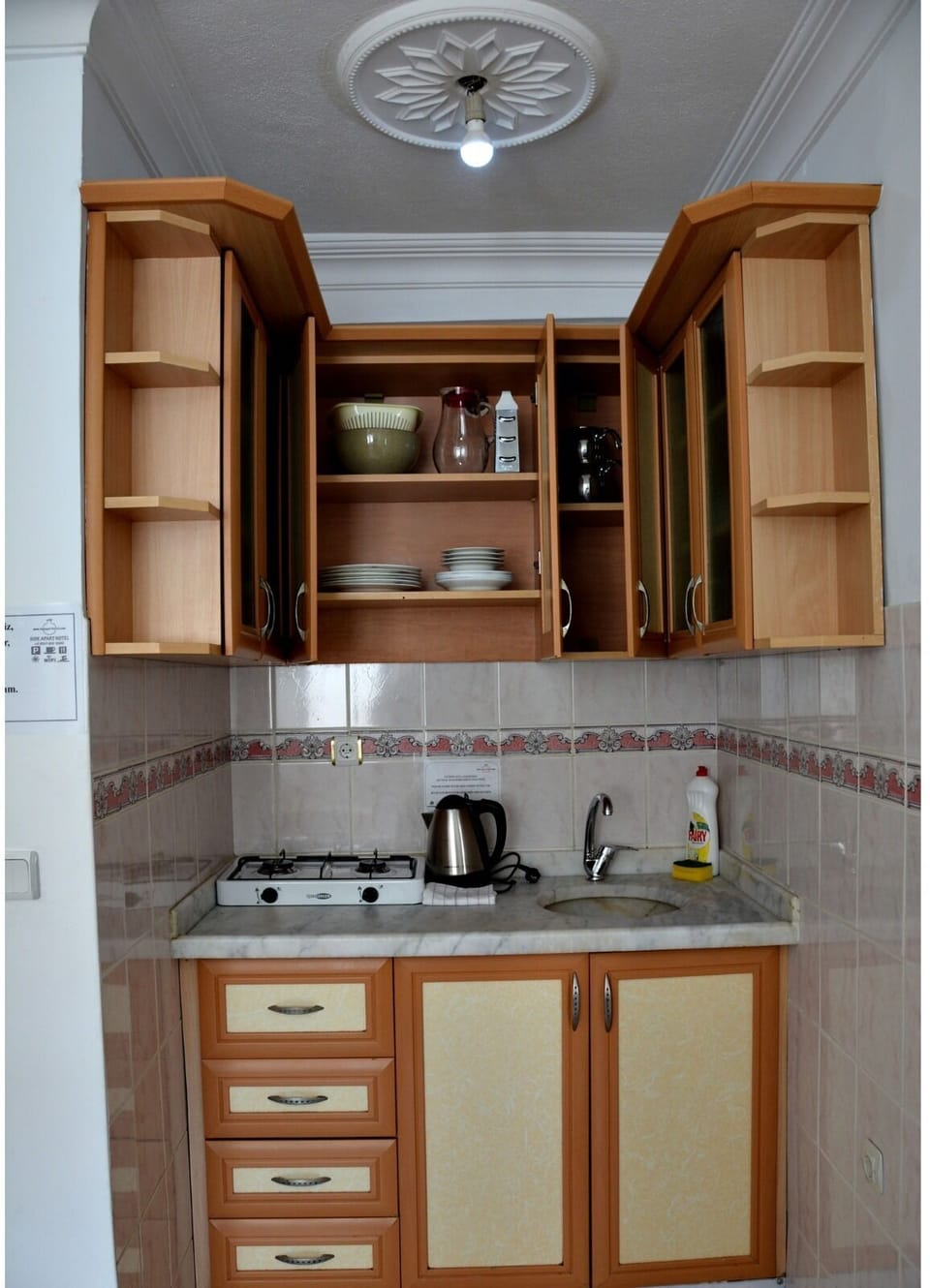 Family Apartment, 1 Bedroom | Private kitchenette | Fridge, stovetop, electric kettle, cookware/dishes/utensils
