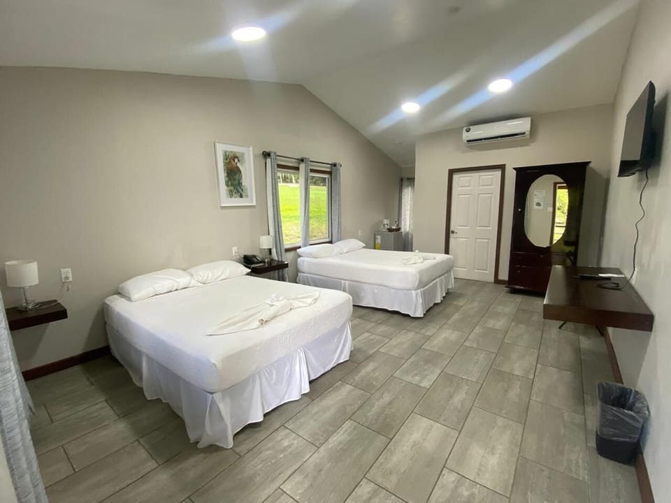 Cabin, 2 Double Beds | In-room safe, desk, iron/ironing board, rollaway beds