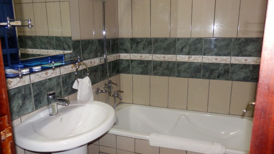 Free toiletries, hair dryer, bidet, towels