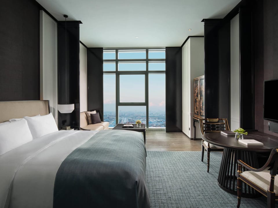 Premium Room, 1 Double Bed (Millésime Access. Neo Chinese décor) | 1 bedroom, Egyptian cotton sheets, premium bedding, down comforters