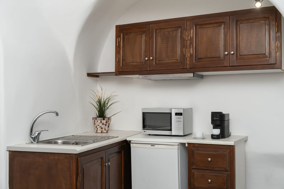Executive Suite, Jetted Tub (Cave) | Private kitchen | Fridge