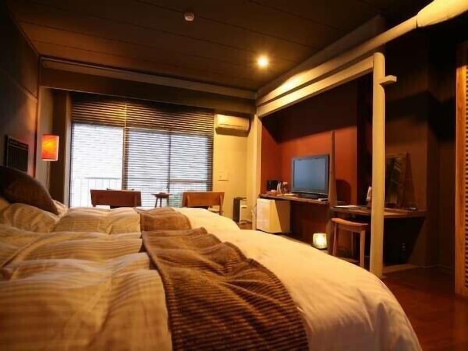 Deluxe Twin Room with Open Air Bath Under Roof 42sqm - Half Board | Premium bedding, down comforters, minibar, in-room safe