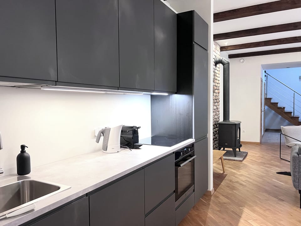 Exclusive 2 Bedrooms Apartment Ligonines St.9 | Private kitchen | Full-size fridge, oven, stovetop, coffee/tea maker