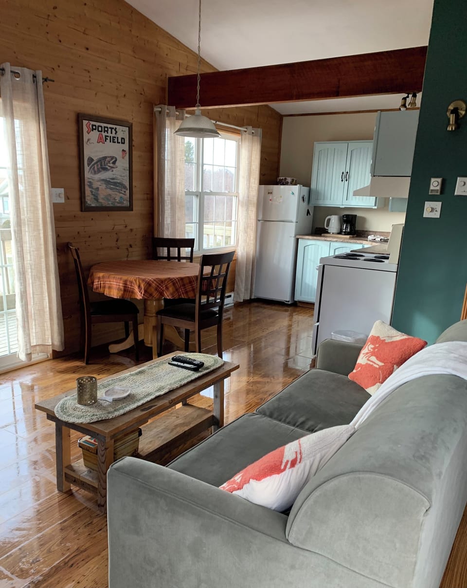 Cottage 1 - Land and Sea | Private kitchen | Coffee/tea maker, full-size fridge, microwave, oven