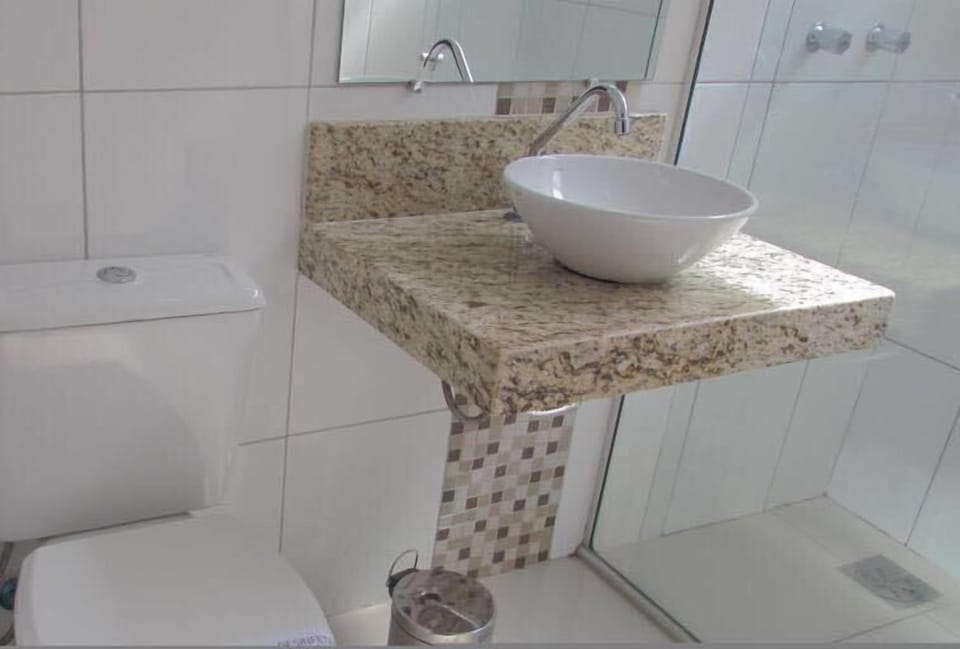 Shower, towels, soap, shampoo