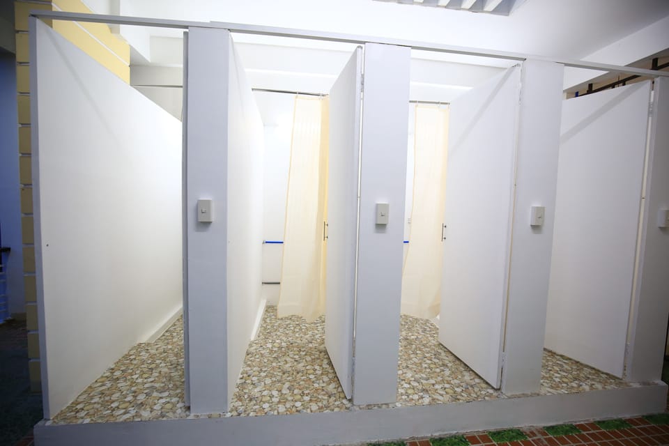 Duplex, Women only, City View | Bathroom | Shower, slippers, towels