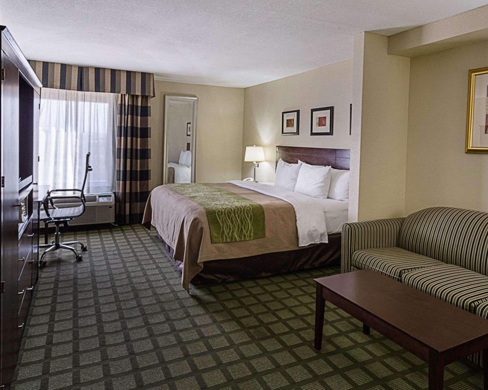 Suite, 1 King Bed, Non Smoking | Desk, laptop workspace, iron/ironing board, free WiFi
