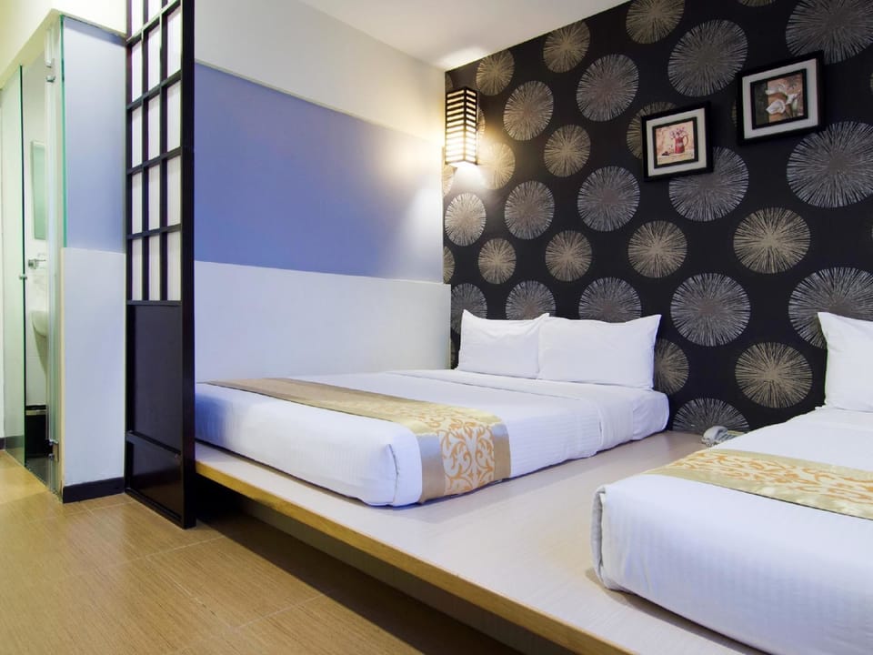 Japanese Quad Family Room | In-room safe, desk, laptop workspace, iron/ironing board