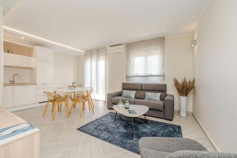 Superior Apartment, 1 Queen Bed with Sofa bed | Living area | Flat-screen TV
