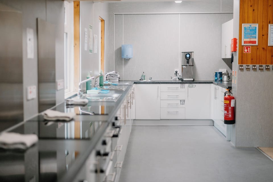 Shared fridge, microwave