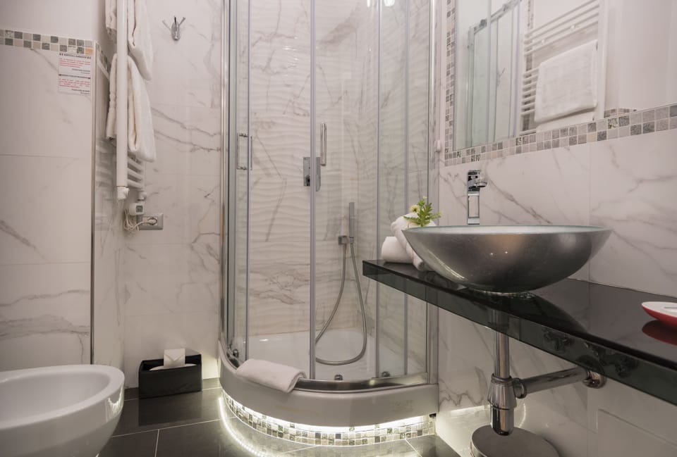 Romantic Room, 1 Bedroom (S9) | Bathroom | Shower, free toiletries, hair dryer, bidet