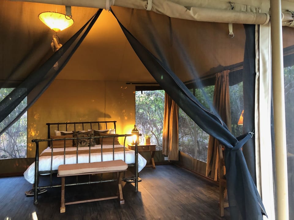 Luxury Tent, 1 Double Bed, Garden View, Garden Area | 1 bedroom, premium bedding, in-room safe, desk