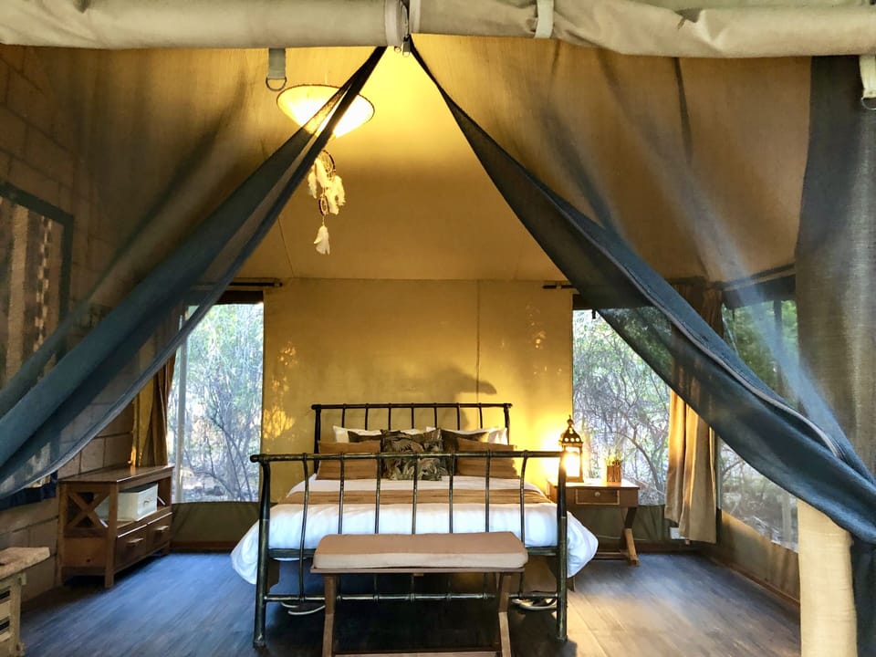 Luxury Tent, 1 Double Bed, Garden View, Garden Area | 1 bedroom, premium bedding, in-room safe, desk