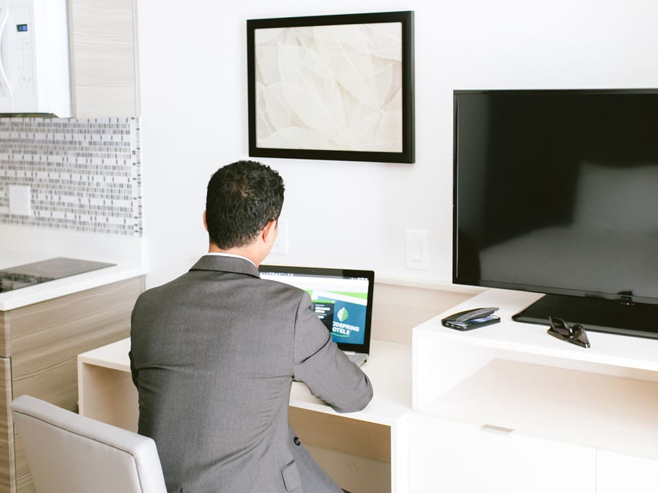 Desk, blackout drapes, iron/ironing board, free WiFi