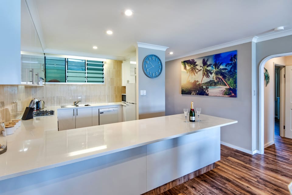 2 Bedroom Apartment Lagoon 201 | Private kitchen | Fridge, microwave, stovetop, electric kettle