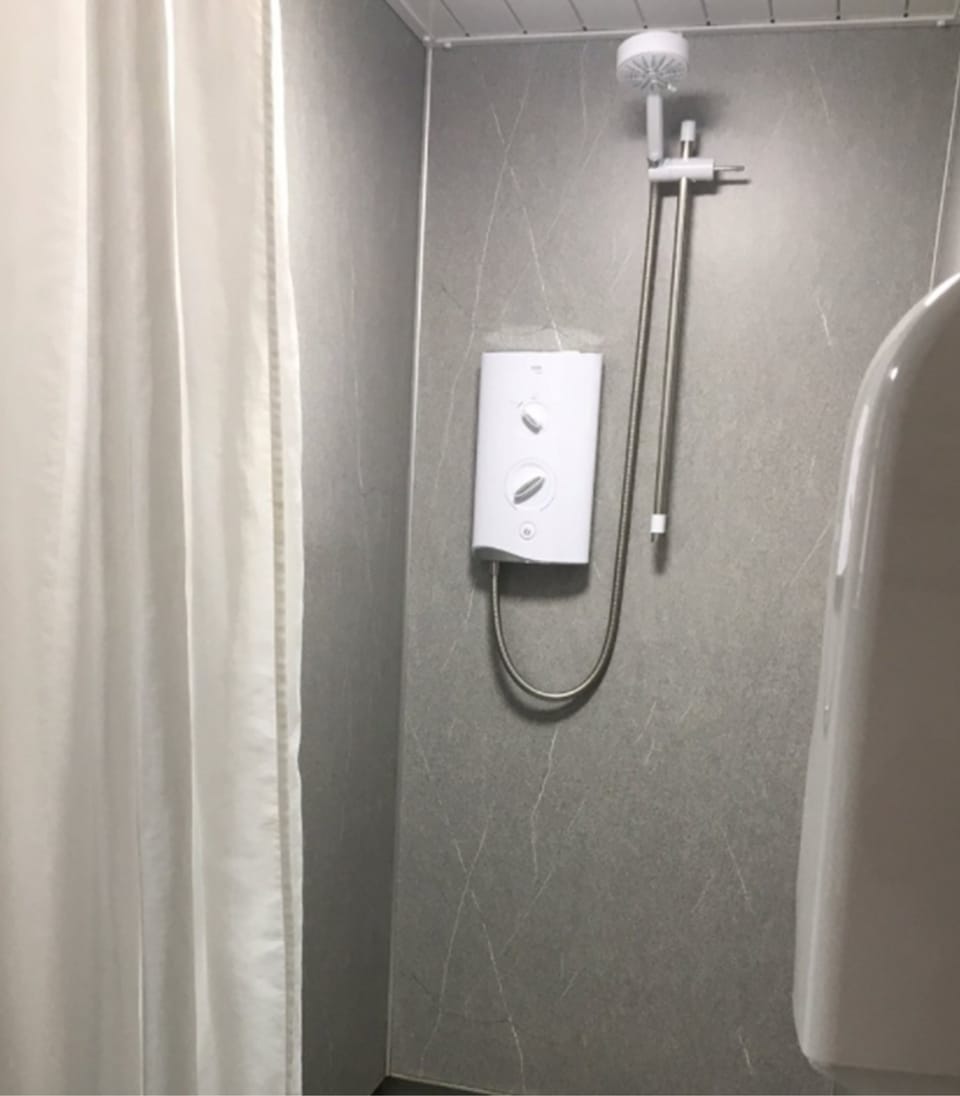 Shower, toilet paper