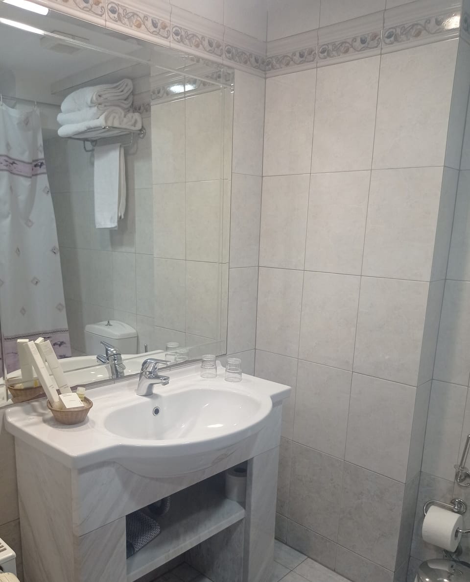 Free toiletries, hair dryer, towels