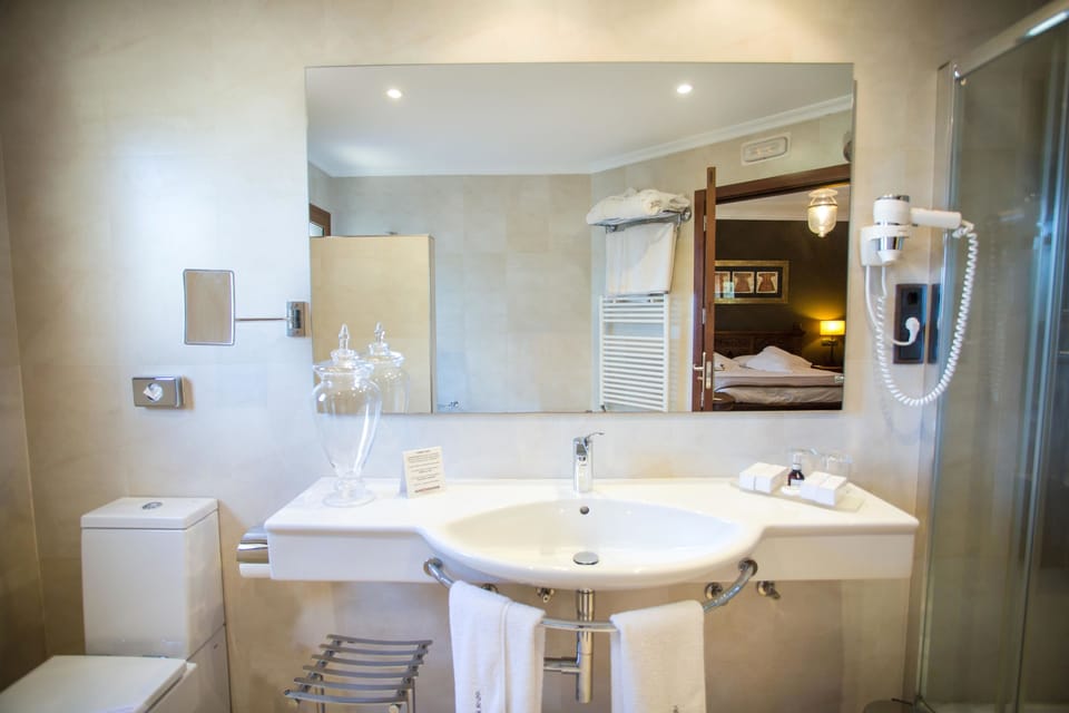 Free toiletries, hair dryer, bidet, towels