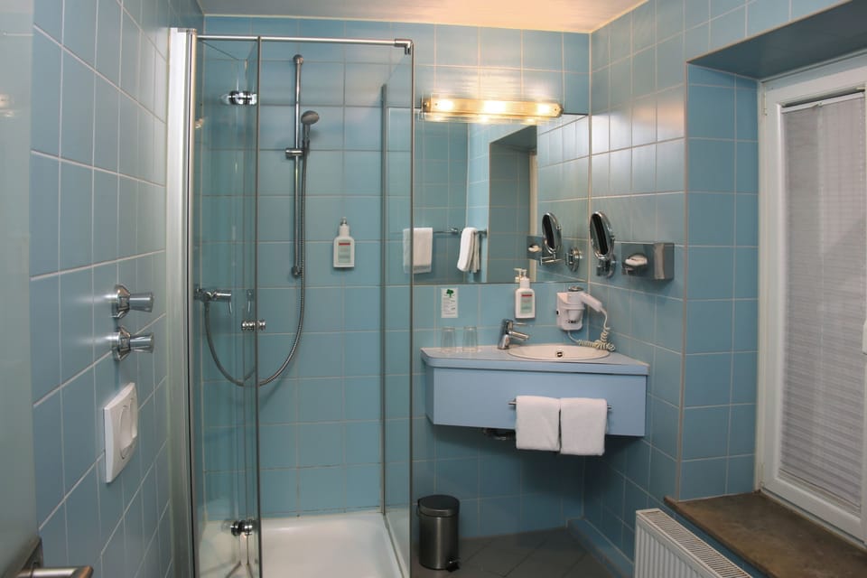 Superior Double Room | Bathroom | Shower, free toiletries, hair dryer, towels