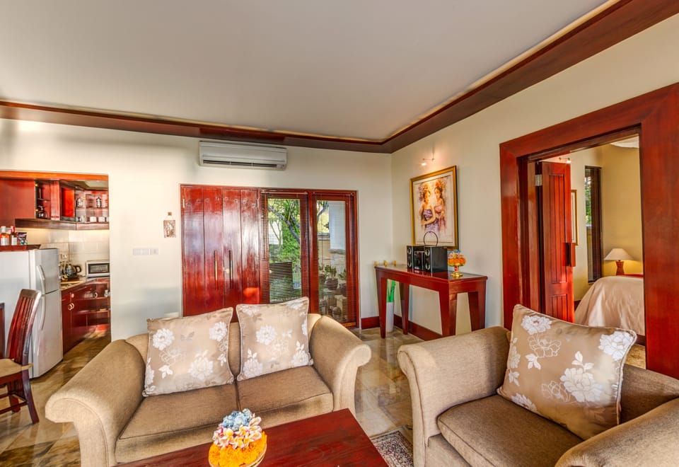2 Bedrooms Beach Front Villas | Living area | LED TV