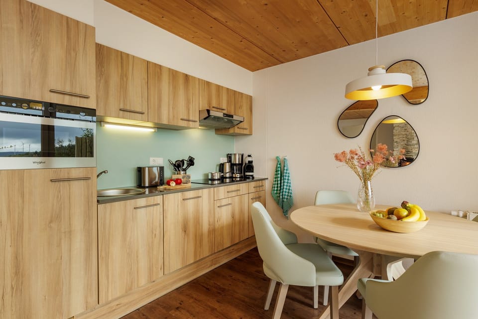 Deluxe cottage, 2 bedrooms | Private kitchen | Fridge, microwave, stovetop, dishwasher