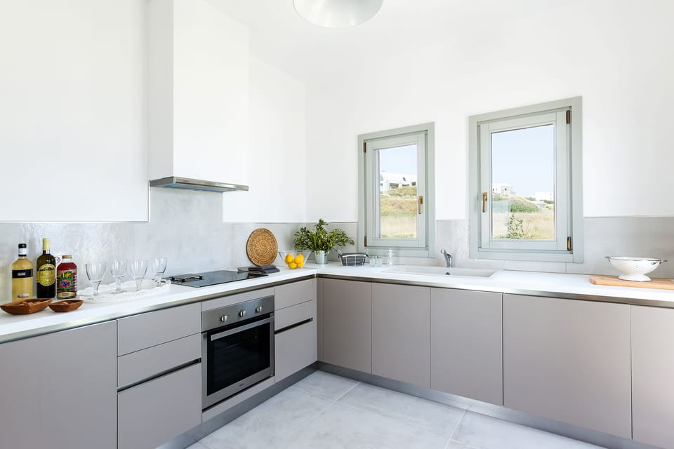 Villa, 3 Bedrooms, Jetted Tub, Sea View | Private kitchen | Full-size fridge, oven, stovetop, espresso maker