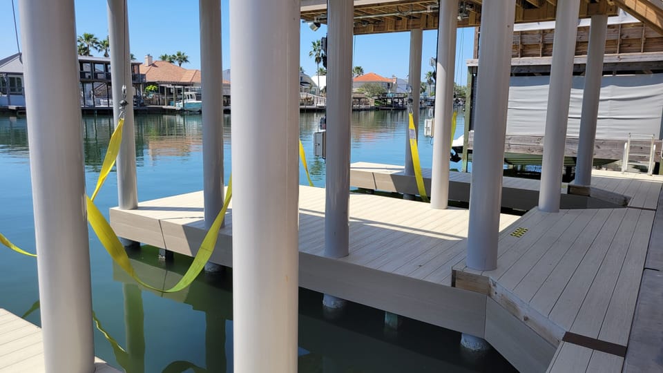 Two boat slips with lifts and additional docking on each side!
