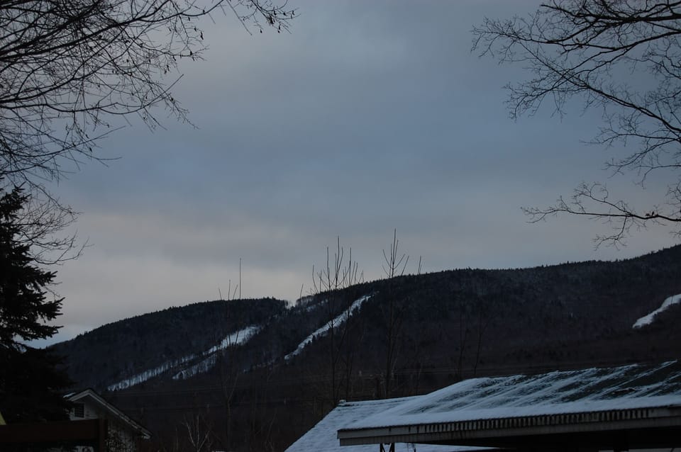 View of Loon Mt from driveway, only 3 miles away