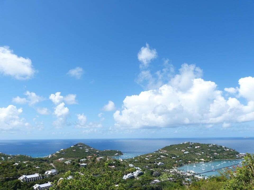 Three bays- Chocolate Hole, Hart and Great Cruz make for beautiful views. 