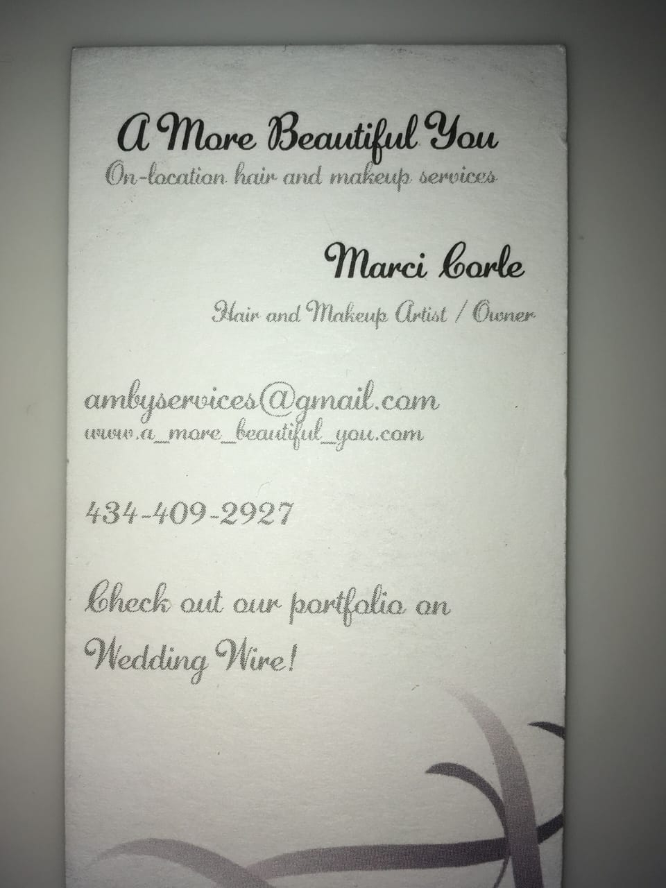 For wedding parties etc... Marci not only does a fabulous job, she is very fast!