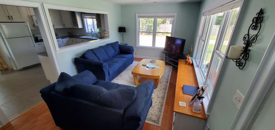 Living room with HD TV.