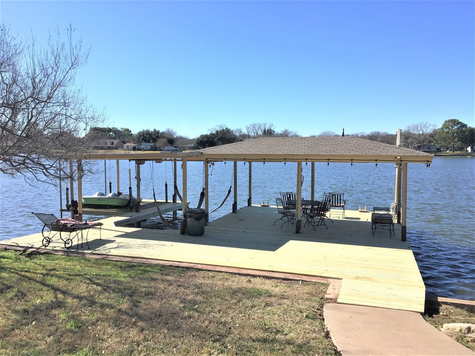 New Boat dock in January of 2020.