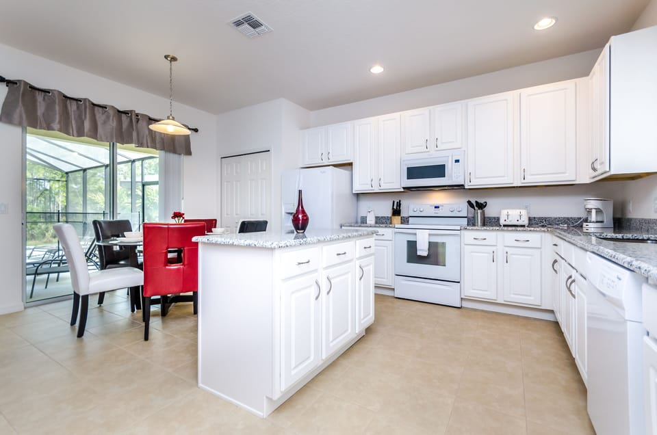 Open Plan Kitchen With Island and Breakfast Nook