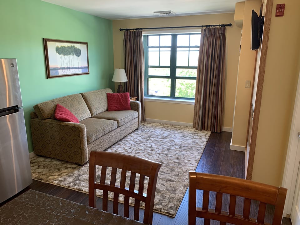 Living Room with a queen size sofa bed