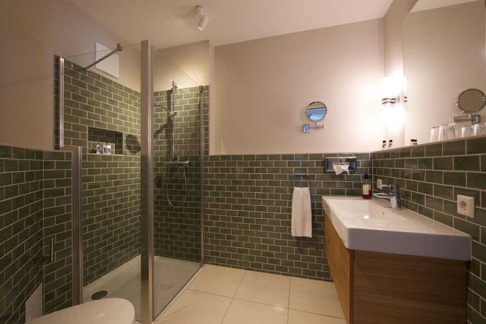 Deluxe Double Room | Bathroom | Free toiletries, hair dryer, towels, soap