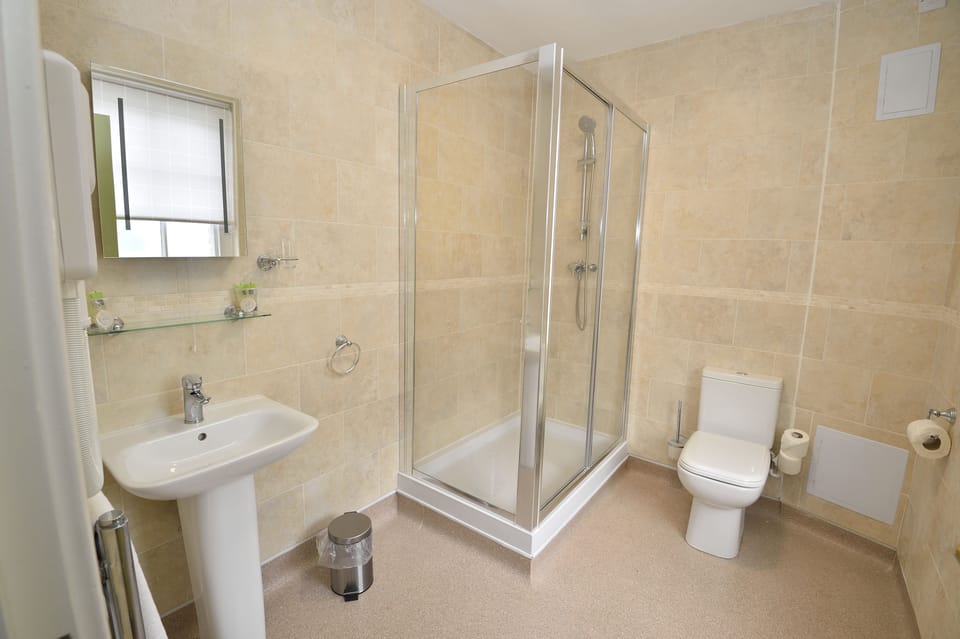 Free toiletries, hair dryer, towels