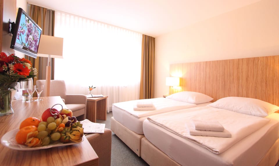 Desk, free WiFi, bed sheets