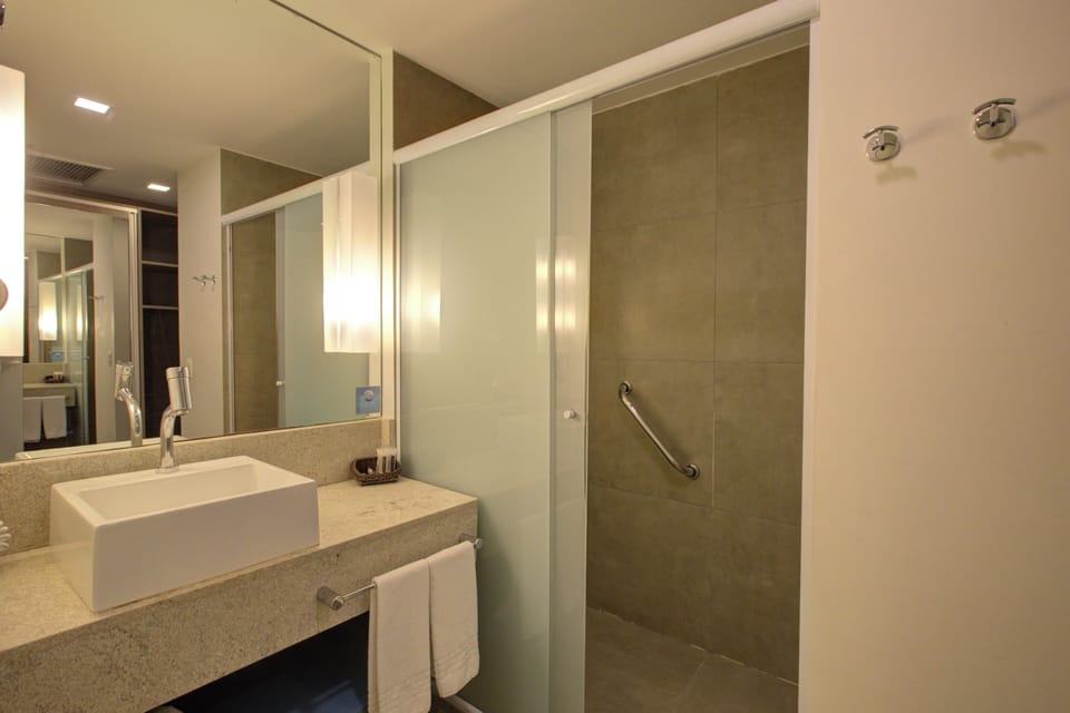 Free toiletries, hair dryer, towels