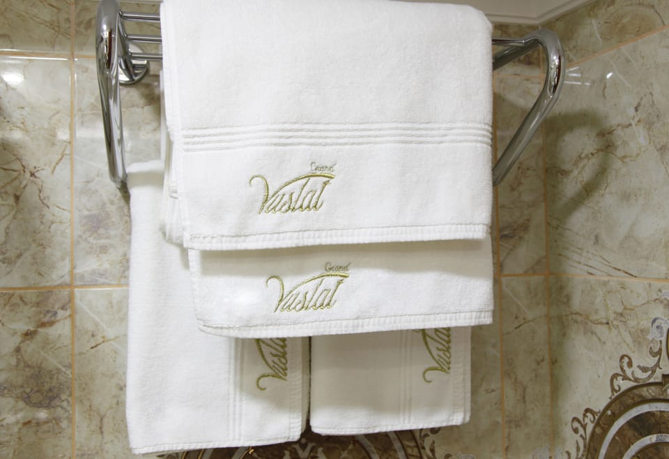 Shower, free toiletries, hair dryer, slippers