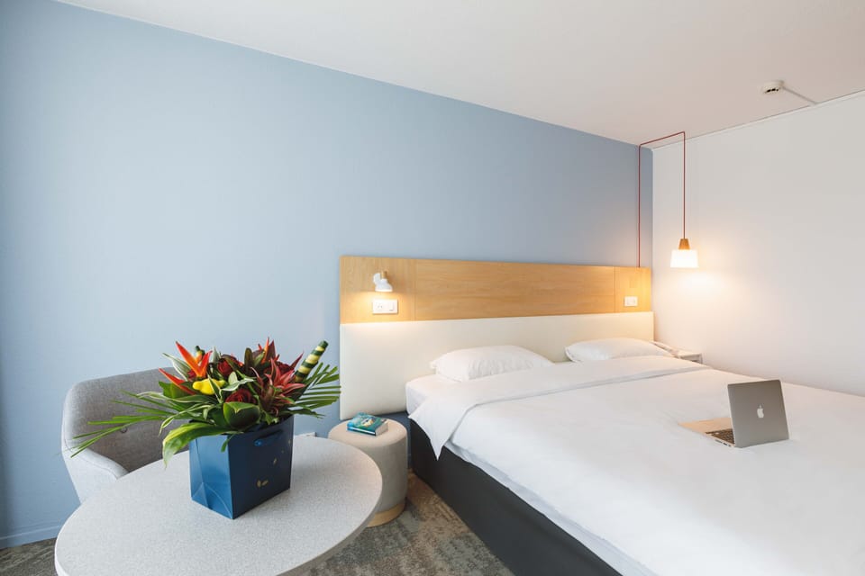 Premium bedding, individually furnished, blackout drapes, soundproofing