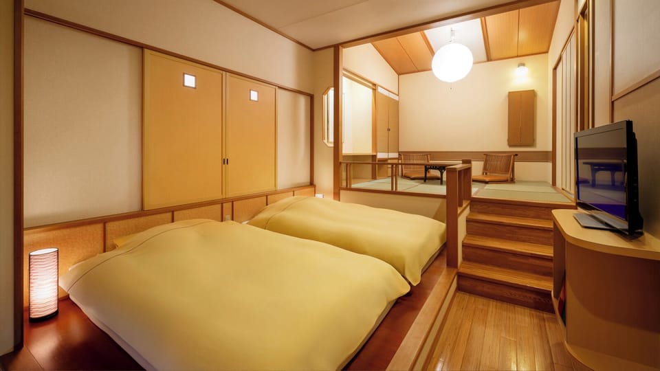 Superior Room with Tatami Area & Open-Air Bath, Non Smoking | Minibar (free items), in-room safe, bed sheets