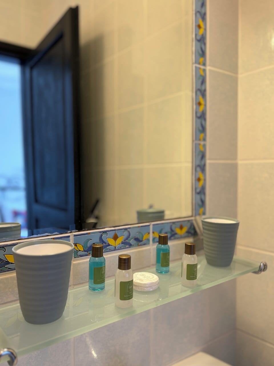Shower, free toiletries, hair dryer, slippers