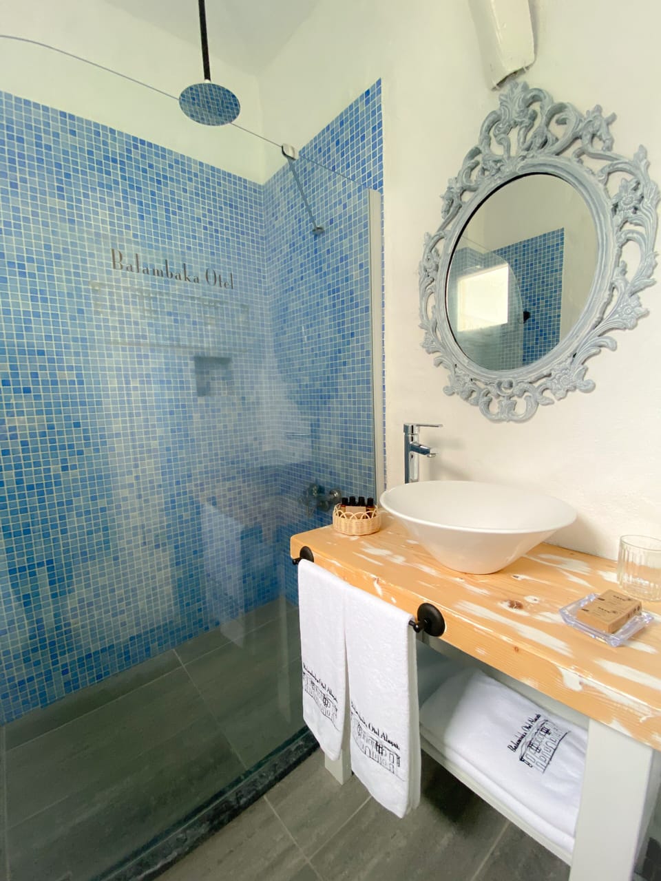 Shower, free toiletries, hair dryer, slippers
