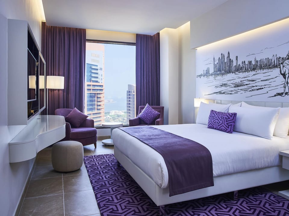 Two-Bedrooms Suite Skyline View, next to Metro Station | 1 bedroom, minibar, in-room safe, individually furnished