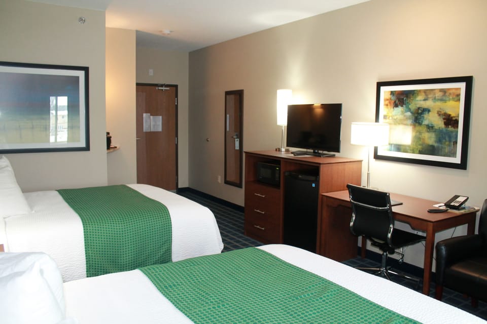 Deluxe Room, 2 Queen Beds | Premium bedding, desk, iron/ironing board, cribs/infant beds